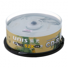 紫光（UNIS）CD-R光盤 山水系列 刻錄盤 52速 700M 25片裝 A+