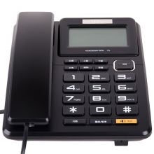 得力（deli）773来电显示办公家用电话机黑色 