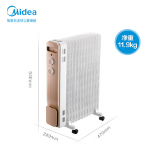 美的（Midea）取暖器/电暖器/电暖气片家用节能13片升级电热油汀NY2213-18GW