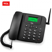 TCL 插卡电话机座机LT100 办公固定电话 支持移动联通4G卡 (黑)
