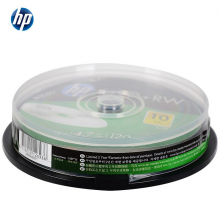 惠普（HP）DVD+RW可擦写 光盘/刻录盘 空白光盘 4速4.7GB 桶装10片