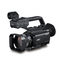索尼（SONY）HXR-NX80 1.0 英寸CMOS 手持式4K摄录一体机 小巧便携 12倍光学 (含闪迪128G卡+三脚架+摄影包)