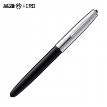 英雄（HERO）616 中号黑色暗尖铱金钢笔墨水笔学生