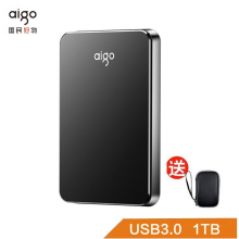 爱国者（aigo）HD809商务黑1TB移动硬盘 USB3.0 高速稳定传输
