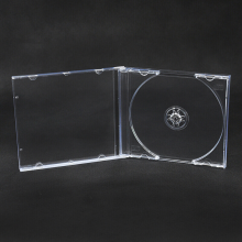 信发透明标准单片装CD-R碟片收纳盒DVD刻录光盘盒子双片装塑料插封页