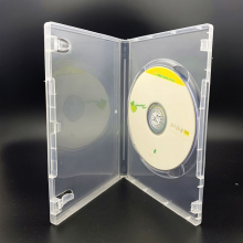 绿文 光盘盒DVD透明盒正方形可插封面扇形CD收纳盒