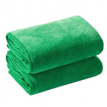 兰诗（LAUTEE）DA1078 加厚超细纤维毛巾劳保广告定制毛巾超强吸水巾 绿色 35*75cm