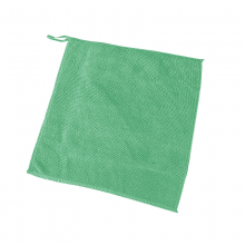 兰诗（LAUTEE）DA1080 清洁方巾挂钩超细纤维毛巾清洁手帕 绿色30*30cm1条装