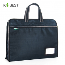 康百（KBEST）大容量手提包A4文件袋防水资料袋拉链袋蓝色-F6977