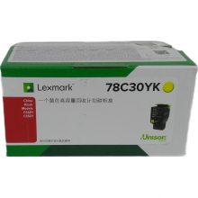 利盟（Lexmark）78C30YK 黄色碳粉盒 超高容（6000页）银行专用版 适用CS421/CS521dn