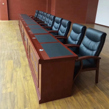 主席台培训桌长条桌椅组合演讲台实木贴皮会议室会议桌子创意现货 1400*600*750