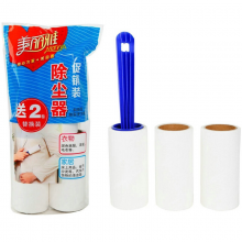 美丽雅 粘毛滚筒除尘器可撕式粘毛器粘毛刷粘尘滚 配粘尘纸2卷