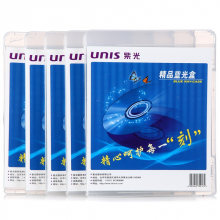 紫光（UNIS）透明色 两面装 CD DVD 蓝光 通用 光盘盒 （5片装）