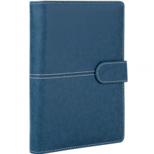 广博GBP8605 25k活页皮面本 商务记事本 文具笔记本日记本子 100张蓝色 