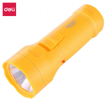 得力3661 充电式LED可调光手电筒 户外家用手电筒 橙黄色