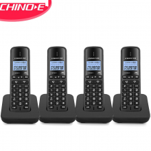 中诺 W158 无绳 电话机 无线 座机 单机 套装 子母机 中文显示 高清免提 固定 电话黑色 一拖三