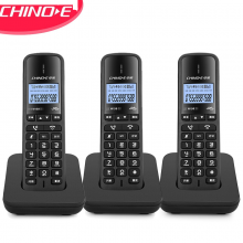 中诺W158 无绳 电话机 无线 座机 单机 套装 子母机 中文显示 高清免提 固定 电话 黑色 一拖二