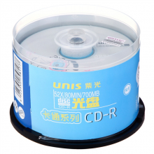 紫光（UNIS）CD-R光盘/刻录盘 天海卡通系列 52速700M 桶装50片
