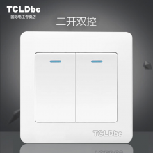 TCL Dbc开关插座面板开关 单联双控86型墙壁暗装 二开双控