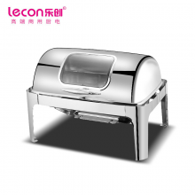 乐创（lecon）商用不锈钢自助餐炉 酒店翻盖可视电加热布菲炉 LC-J-BFL01