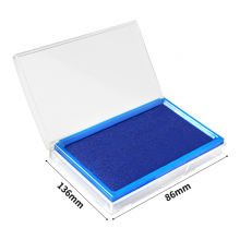 西玛（SIMAA）136*86mm 快干印台印泥 财务办公用品 蓝色方形透明外壳 19711
