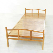 竹制折叠竹床 单人床 硬板午休床 高温炭化防虫蛀1.2米宽