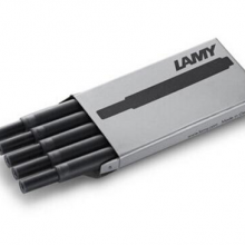 凌美（LAMY）签字笔钢笔墨水水笔专用一次性墨水胆笔芯5支一盒T10 黑色 狩猎者恒星通用