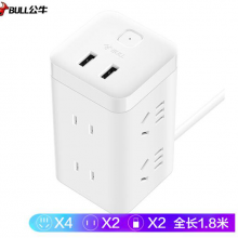 公牛（BULL) 大魔方智能USB插座  GN-UU2126 白色魔方USB插座全长1.8米