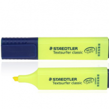 德国施德楼（STAEDTLER）荧光笔彩色重点标记笔办公学生用 黄色 1-5mm 5支装364-1