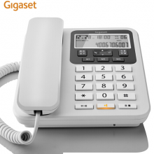 集怡嘉(Gigaset)电话机座机 固话电话  大屏大按键 免电池 来电显示 DA160(白)