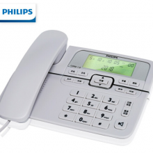 飞利浦(PHILIPS）电话机座机 固定电话 办公 来电显示 双接口 免电池 CORD118灰色