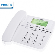 飞利浦(PHILIPS）电话机座机 固定电话 办公 来电显示 双接口 免电池 CORD118白色