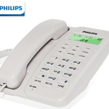 飞利浦（PHILIPS）电话机座机 固定电话 办公 免电池设计 来电显示 TD-2808 (白色)