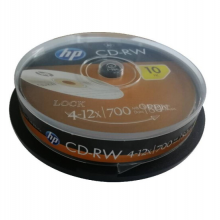 惠普（HP） CD-RW可擦写 光盘/刻录盘 空白光盘 12速700MB 桶装10片