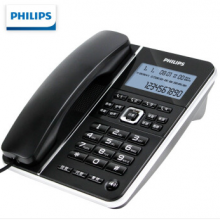 飞利浦(PHILIPS）电话机座机 固定电话 办公 一键拨号 转接 来电报号 CORD228黑色