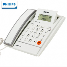 飞利浦（PHILIPS）电话机座机 固定电话 办公 免电池 来电显示 屏幕可调节 CORD042 (白色)