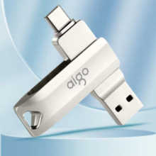 爱国者（aigo）64GB Type-C USB3.1 手机U盘 U351高速读写款 银色 双接口手机电脑用