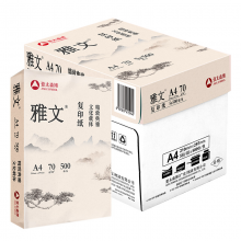 亚太森博 雅文（松）70g 复印纸 A4打印纸 打印流畅 整箱 500张/包 5包/箱（2500张）