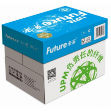 佳印UPM 蓝未来 80克 A4 复印纸 500张/包 5包/箱 2500张（高白