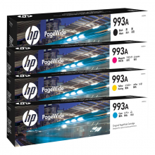 惠普（HP）993墨盒原装适用750dn/dw/774dn/772dn/dw/777hc/779系列 993A页宽耗材四色套装