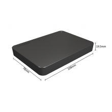 东芝(TOSHIBA) 1TB 移动硬盘 新小黑A3系列 Type-C 2.5英寸 机械硬盘 一根数据线连接电脑端为Type-C接头