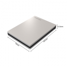 东芝(TOSHIBA) 1TB 移动硬盘 Slim系列 USB3.2 Gen1 2.5英寸 机械硬盘 银色 兼容Mac 金属超薄 密码保护