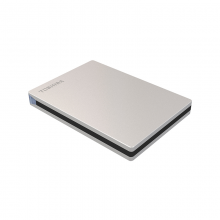 东芝(TOSHIBA) 2TB 移动硬盘 Slim系列 USB3.2 Gen1 2.5英寸 机械硬盘 银色 兼容Mac 金属超薄 密码保护
