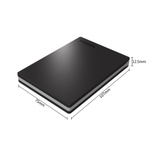 东芝(TOSHIBA) 2TB 移动硬盘 Slim系列 USB3.2 Gen1 2.5英寸 机械硬盘 黑色 兼容Mac 金属超薄 密码保护