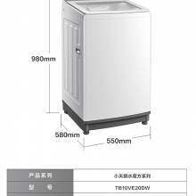 小天鹅（LittleSwan）波轮洗衣机全自动 小乌梅2.0轻奢版【TB10VE20DW】水魔方防缠绕 直驱变频10公斤