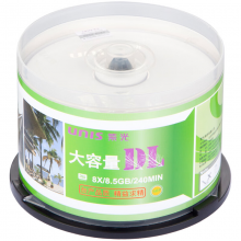 紫光（UNIS）DVD+R DL 刻录盘 8.5G 光盘 8速 单面双层 50片桶装