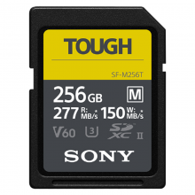 索尼（SONY）256GB SD存储卡 SF-M256T/T1 M系列TOUGH三防规格 U3 V60读速高达277MB/s UHS-II 相机内存卡