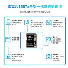雷克沙（Lexar）256GB SD存储卡 U3 V60 4K数码相机内存卡 读250MB/s 写120MB/s 双排金手指（1667x Pro）