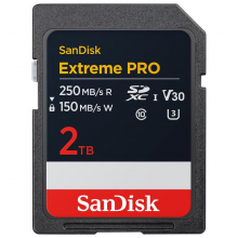 闪迪（SanDisk）2TB SD内存卡 4K V30 U3 C10 相机存储卡 读速250MB/s 写速150MB/s 微单/单反数码相机内存卡
