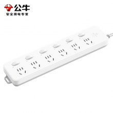 公牛（BULL）GN-313 6位分控全长3米 超功率保护插座
